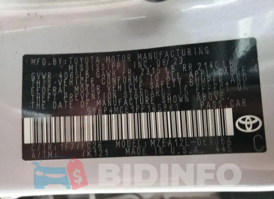 5TFP4MCE1PP165881 Photo# 13
