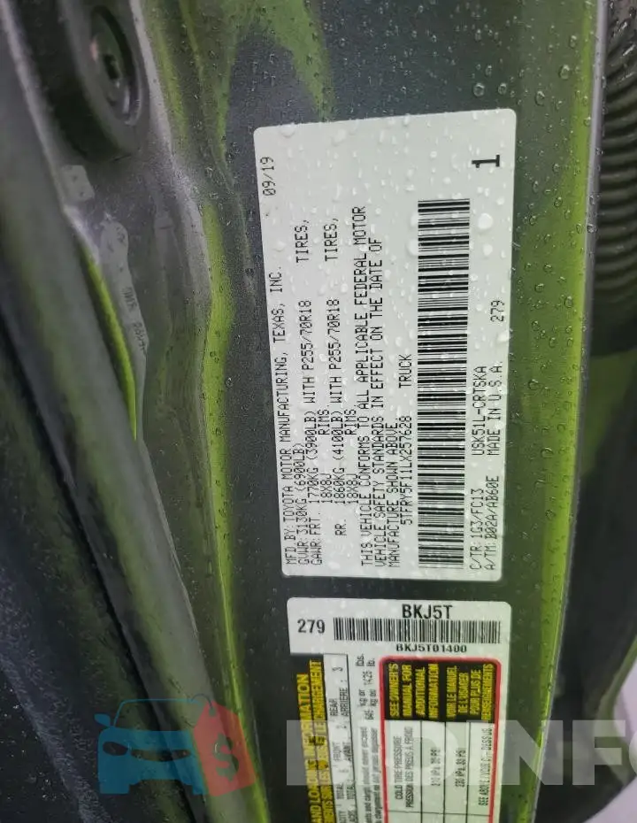 5TFRY5F11LX257628 Photo# 12
