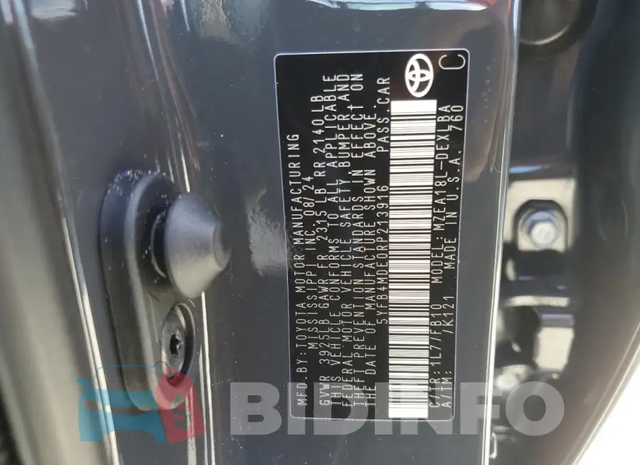 5YFB4MDE0RP213916 Photo# 12