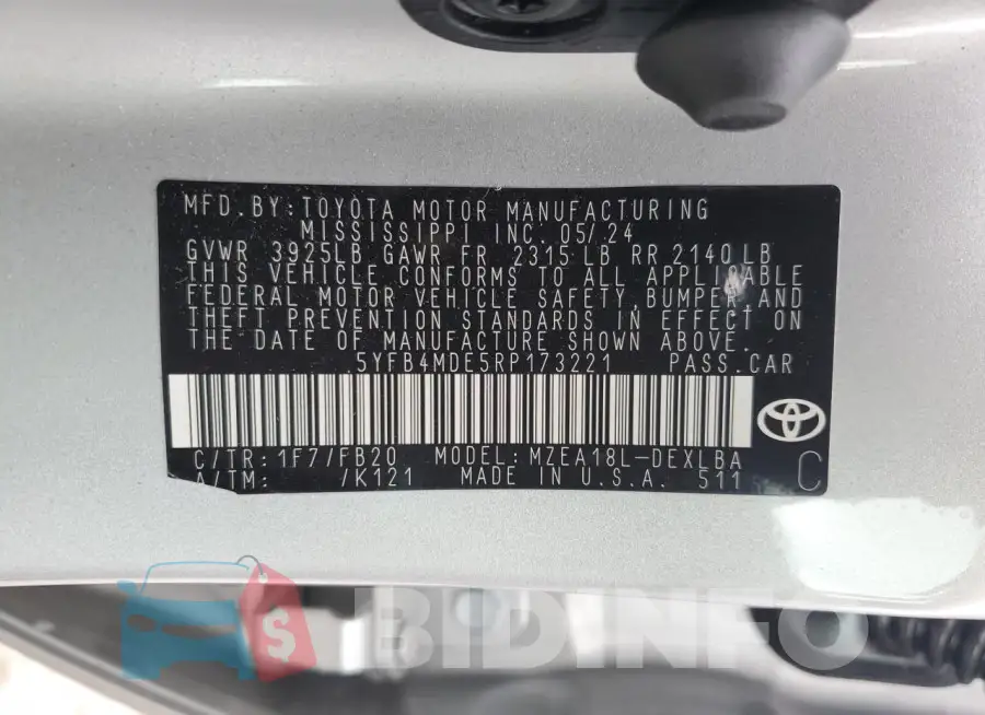 5YFB4MDE5RP173221 Photo# 12