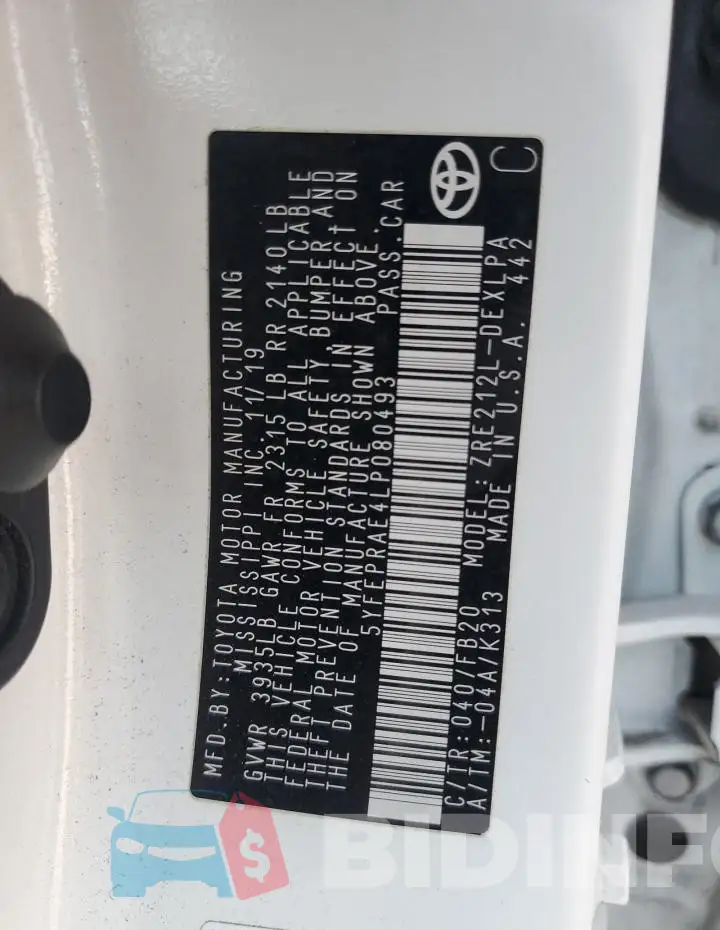 5YFEPRAE4LP080493 Photo# 12