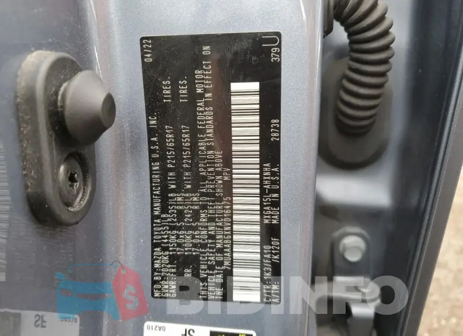 7MUAAABGXNV016475 Photo# 13