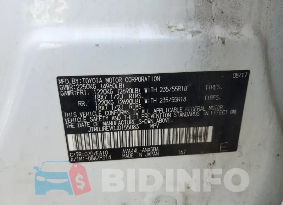 JTMDJREV0JD155083 Photo# 13