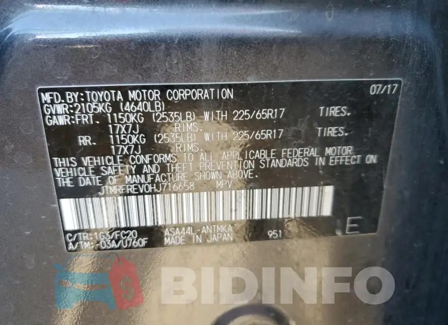 JTMRFREV0HJ716658 Photo# 14