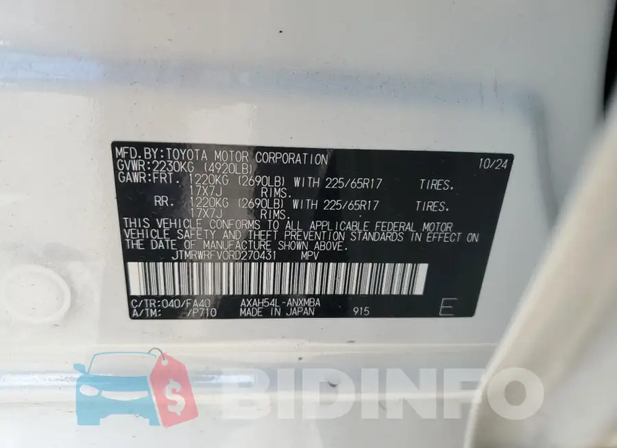 JTMRWRFV0RD270431 Photo# 12