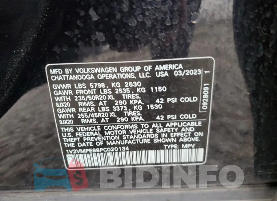 1V2VMPE88PC020134 Photo# 13