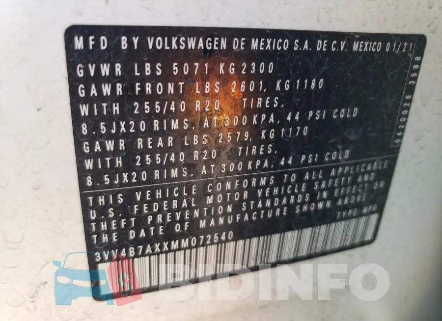 3VV4B7AXXMM072540 Photo# 14