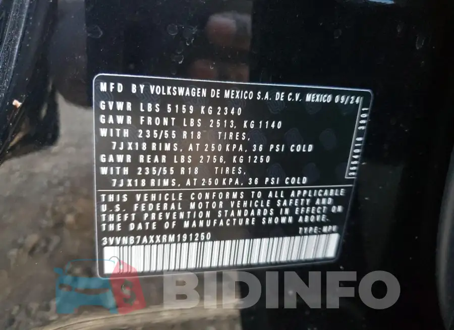 3VVNB7AXXRM191250 Photo# 12