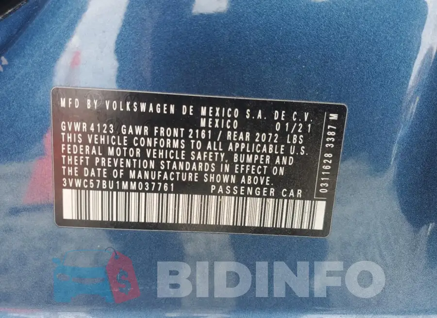 3VWC57BU1MM037761 Photo# 12