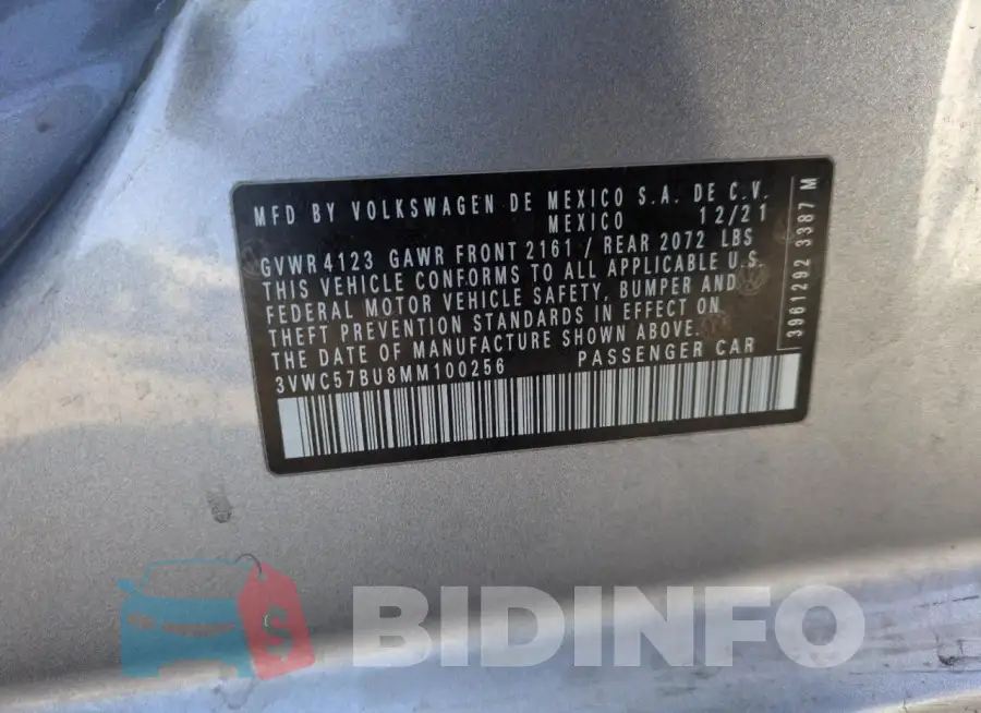 3VWC57BU8MM100256 Photo# 12