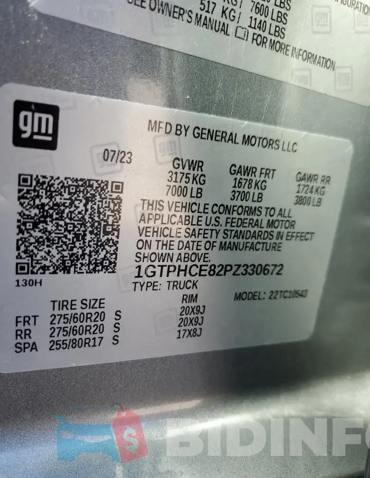 1GTPHCE82PZ330672 Photo# 12
