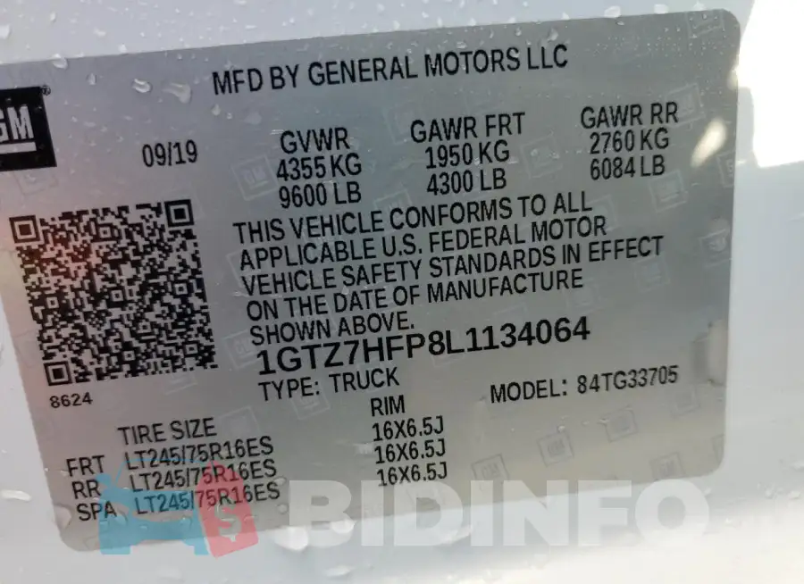 1GTZ7HFP8L1134064 Photo# 14