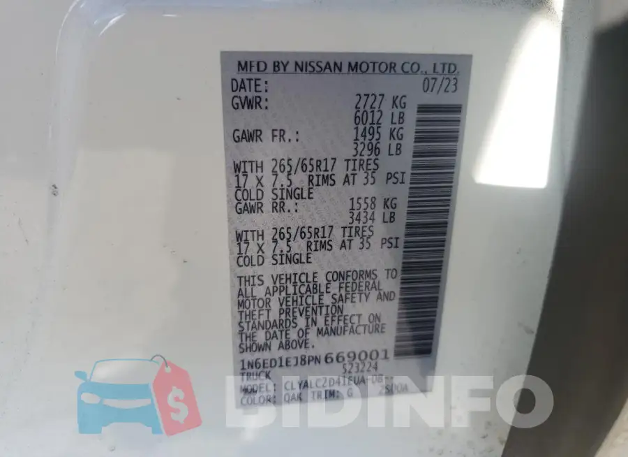 1N6ED1EJ8PN669001 Photo# 12