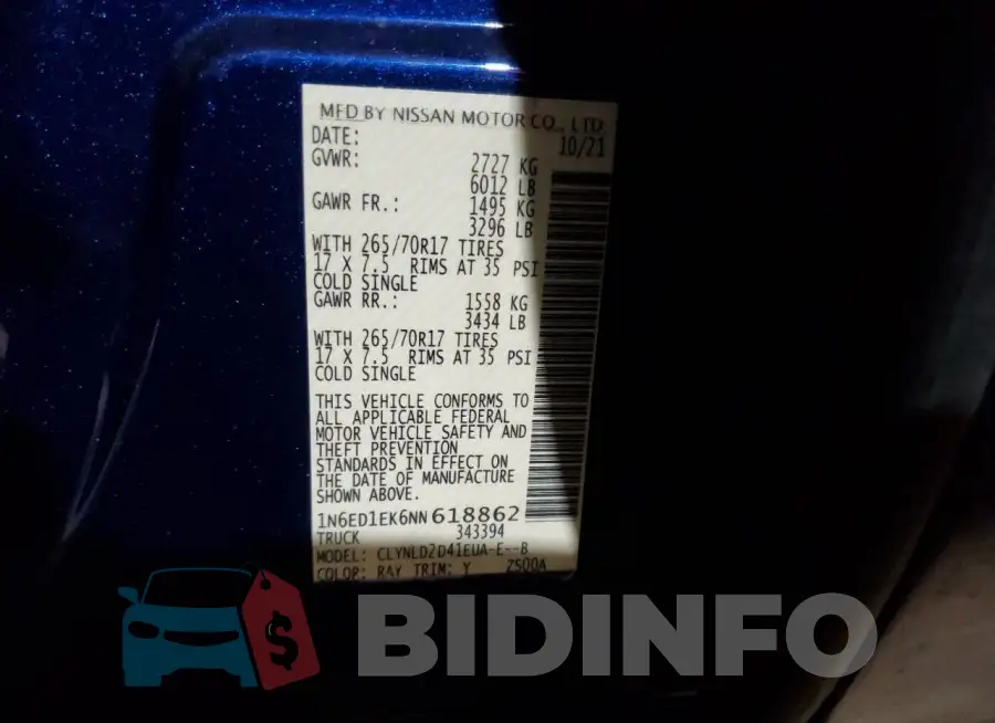 1N6ED1EK6NN618862 Photo# 13