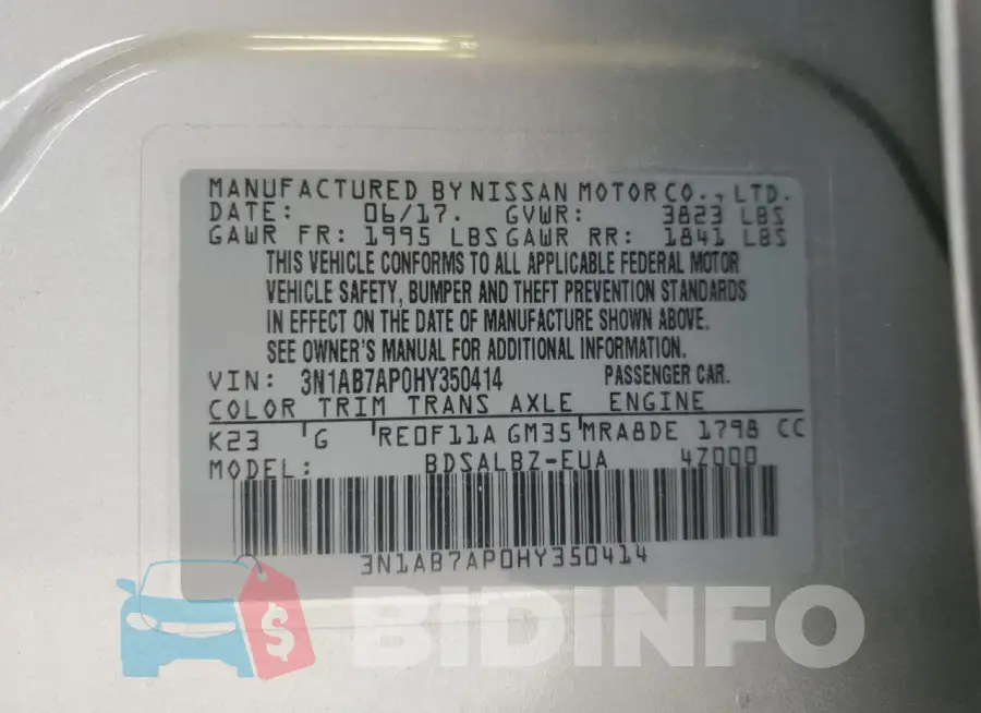 3N1AB7AP0HY350414 Photo# 13