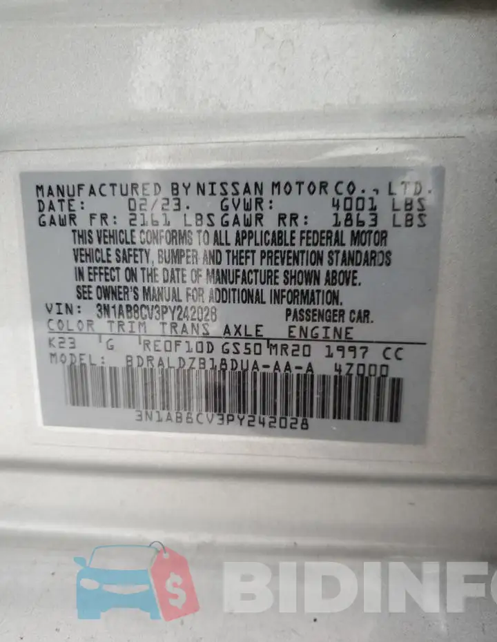 3N1AB8CV3PY242028 Photo# 12