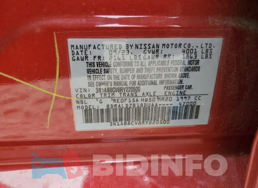 3N1AB8CV8RY220500 Photo# 12