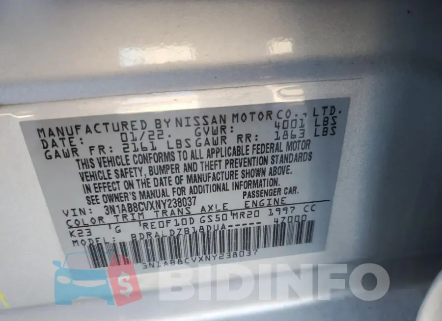 3N1AB8CVXNY238037 Photo# 13