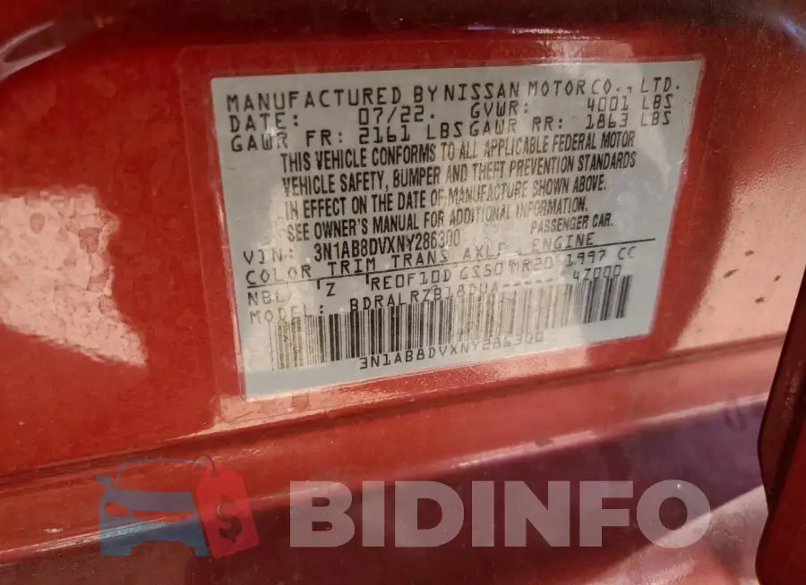 3N1AB8DVXNY286300 Photo# 12