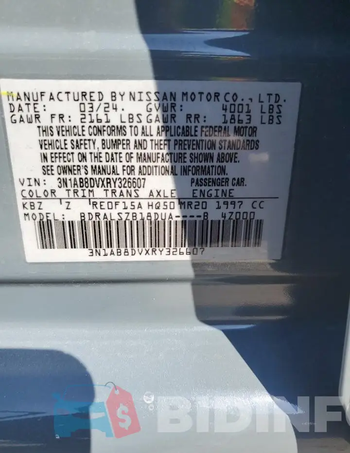 3N1AB8DVXRY326607 Photo# 12