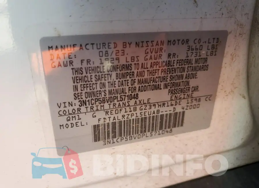 3N1CP5BV0PL571048 Photo# 13