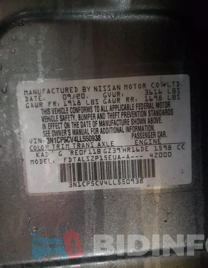 3N1CP5CV4LL550938 Photo# 12