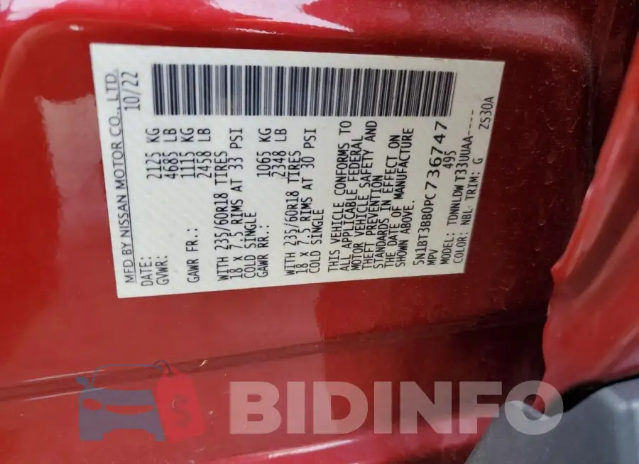 5N1BT3BB0PC736747 Photo# 13