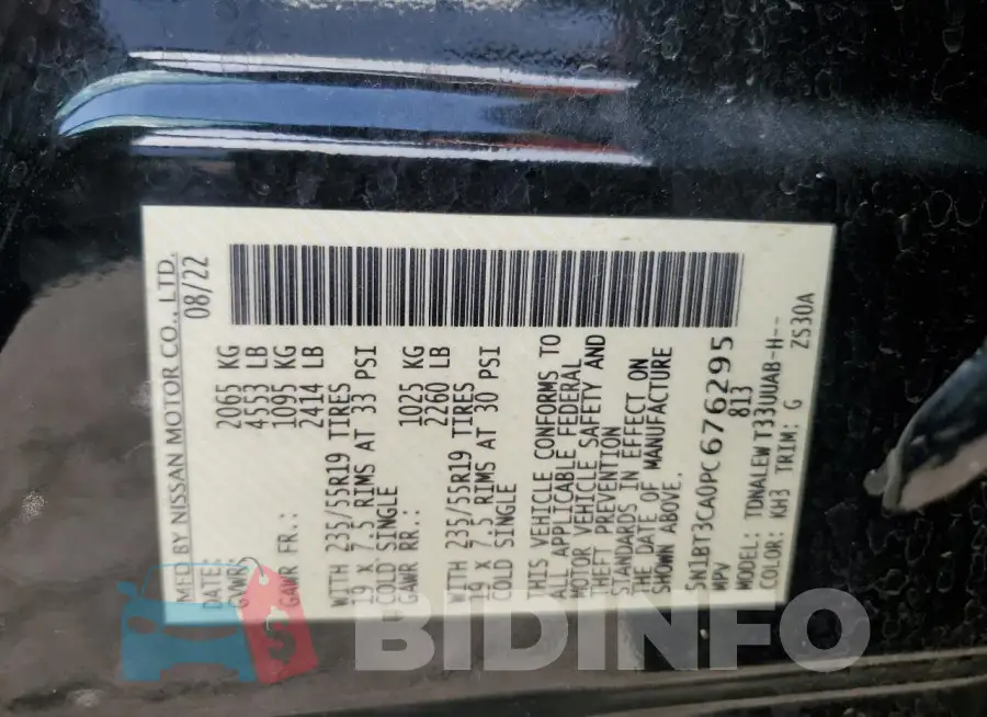 5N1BT3CA0PC676295 Photo# 13