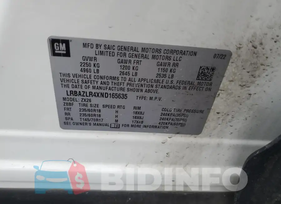 LRBAZLR4XND165635 Photo# 12