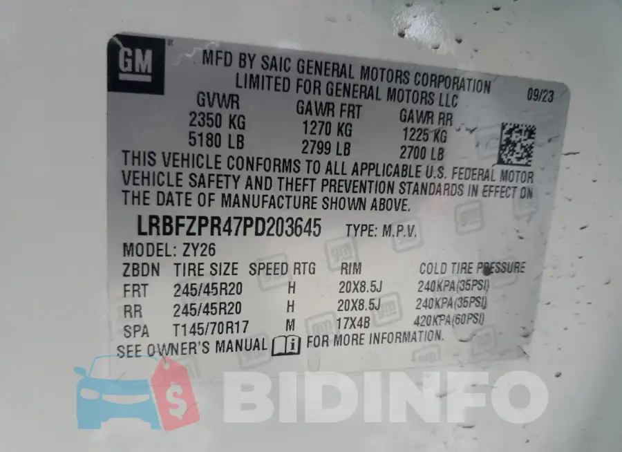 LRBFZPR47PD203645 Photo# 12