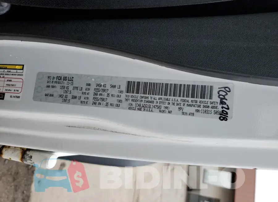 1C4BJWDG1GL147503 Photo# 13
