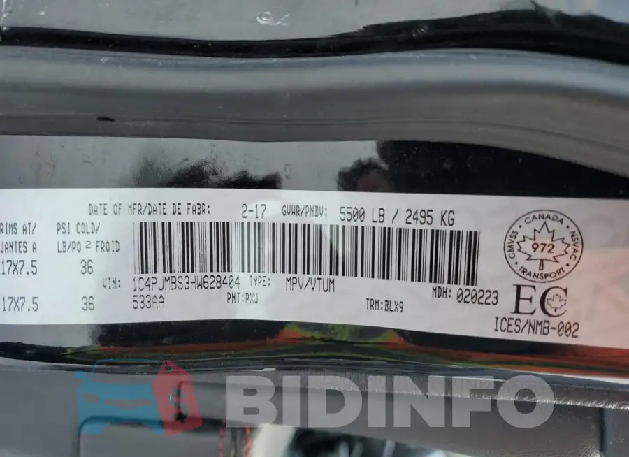 1C4PJMBS3HW628404 Photo# 13