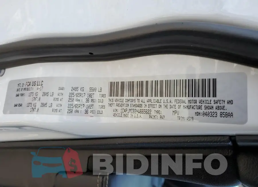 1C4PJMCB2HW665622 Photo# 13