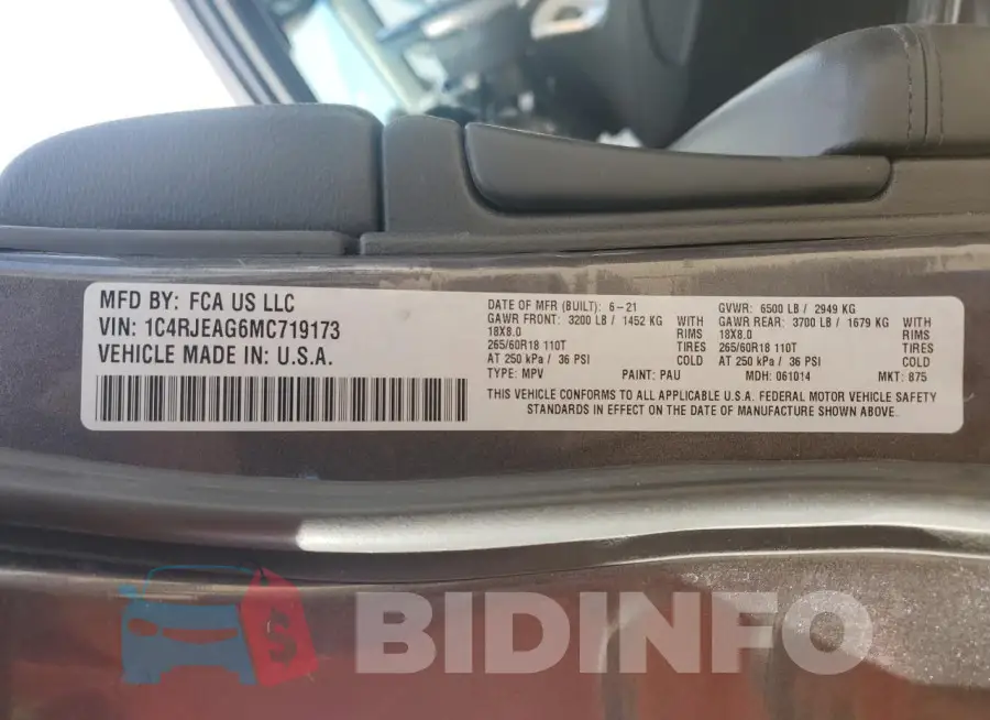 1C4RJEAG6MC719173 Photo# 14