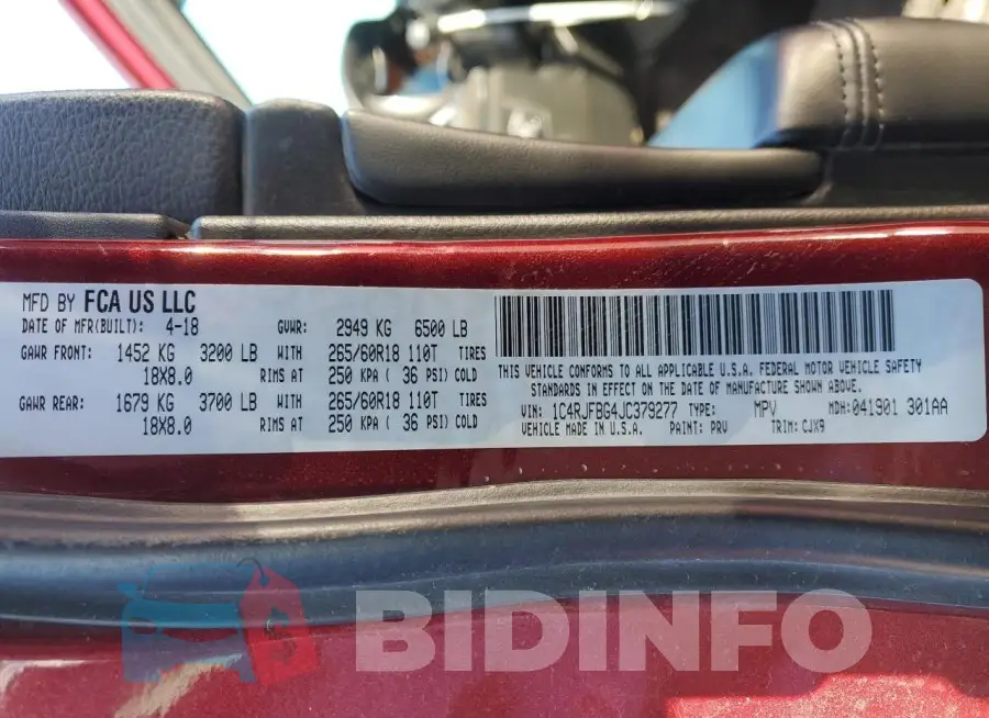 1C4RJFBG4JC379277 Photo# 12