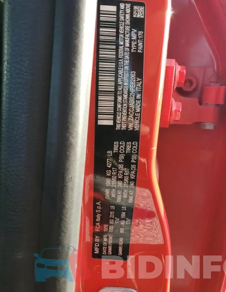 ZACCJABB2HPE62063 Photo# 14