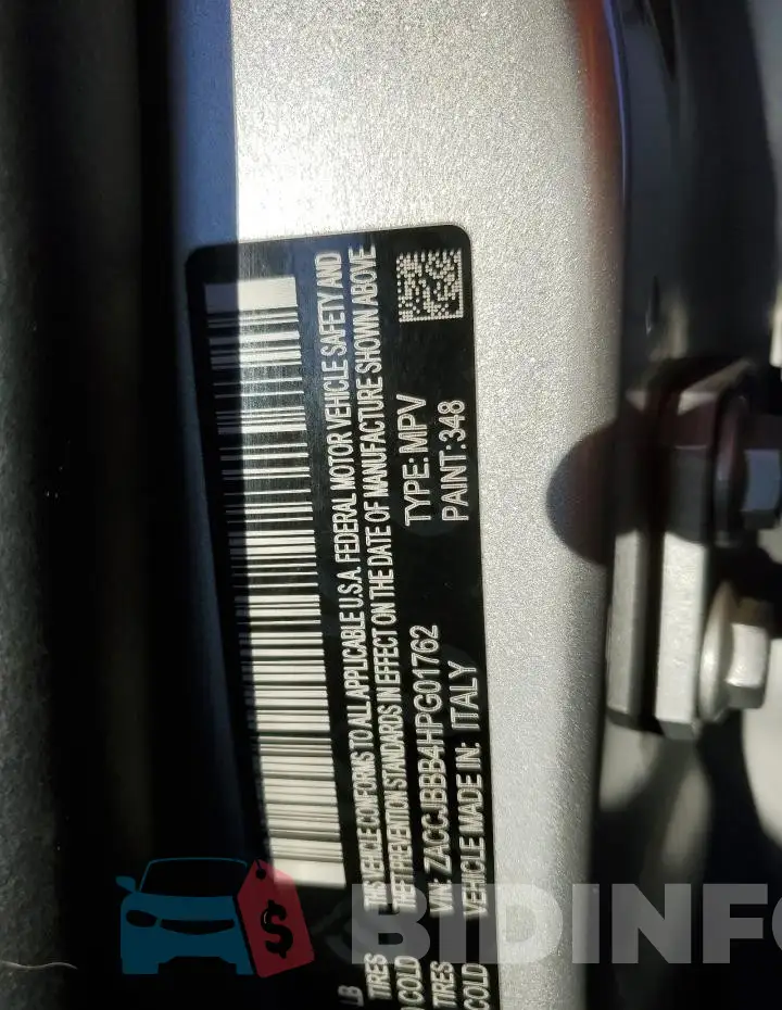 ZACCJBBB4HPG01762 Photo# 12