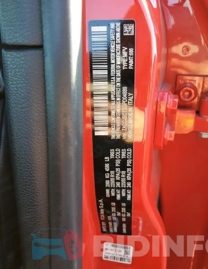 ZACCJBDT5GPD04889 Photo# 13