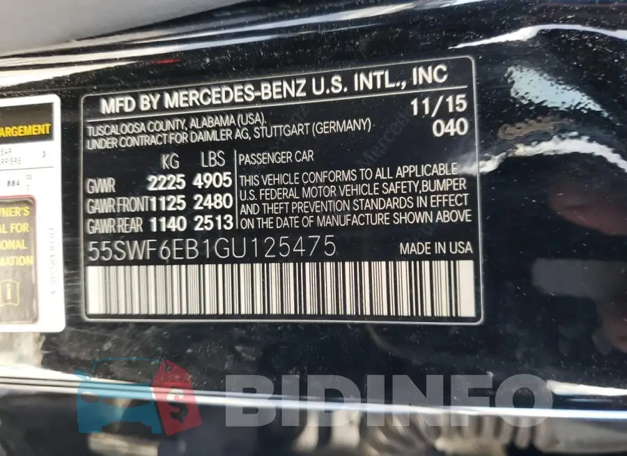 55SWF6EB1GU125475 Photo# 13