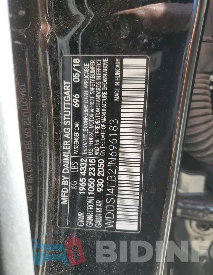 WDDSJ4EB2JN696183 Photo# 12