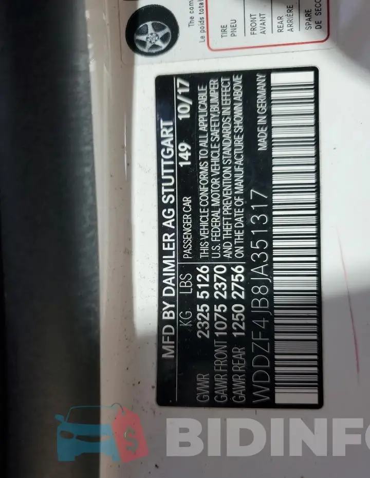 WDDZF4JB8JA351317 Photo# 12