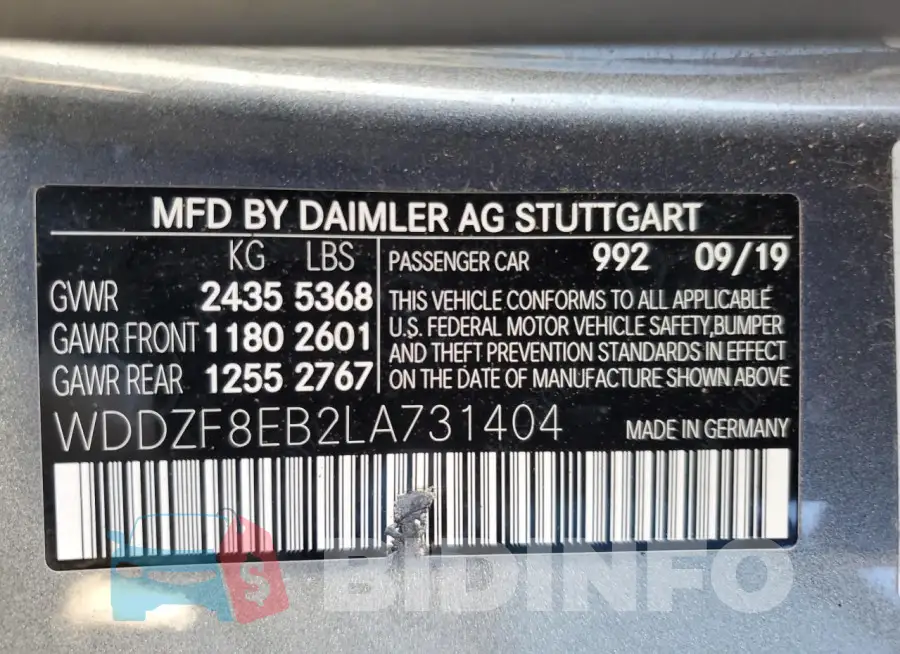 WDDZF8EB2LA731404 Photo# 12