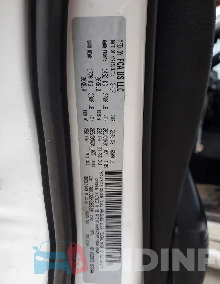 1C4RDJDG5HC869194 Photo# 12