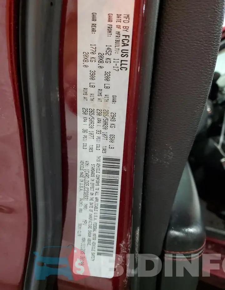 1C4RDJDG5JC232831 Photo# 14