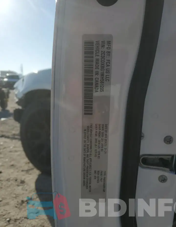2C3CDXBG1MH561205 Photo# 12