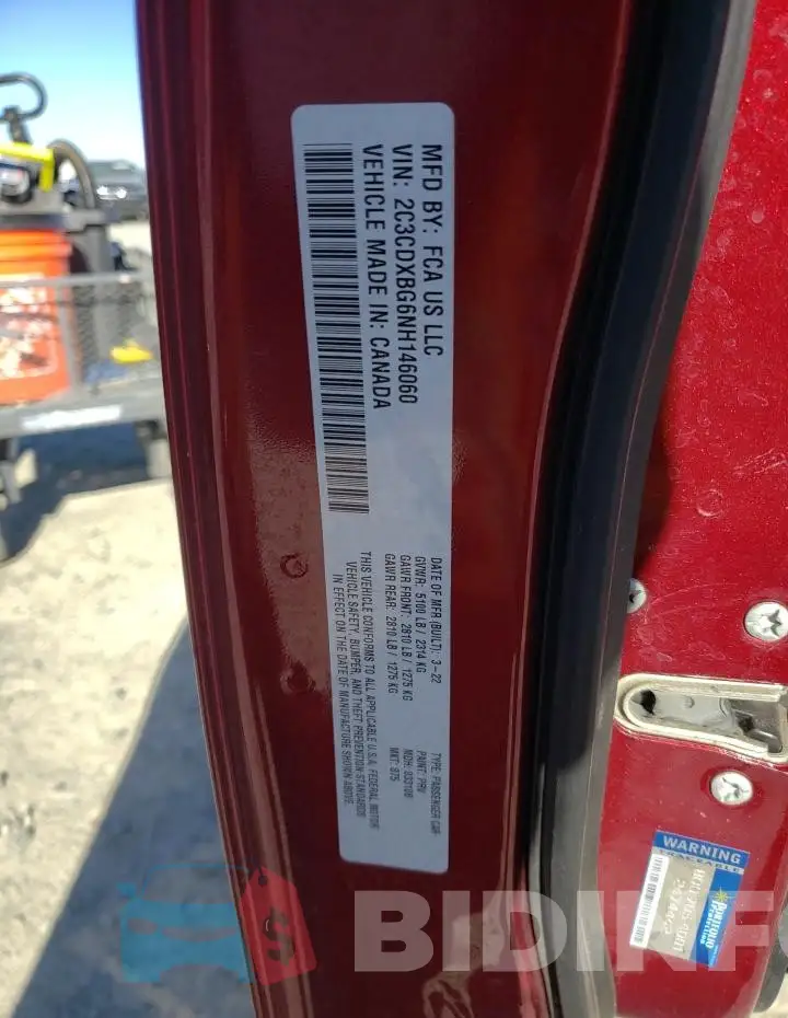 2C3CDXBG6NH146060 Photo# 13