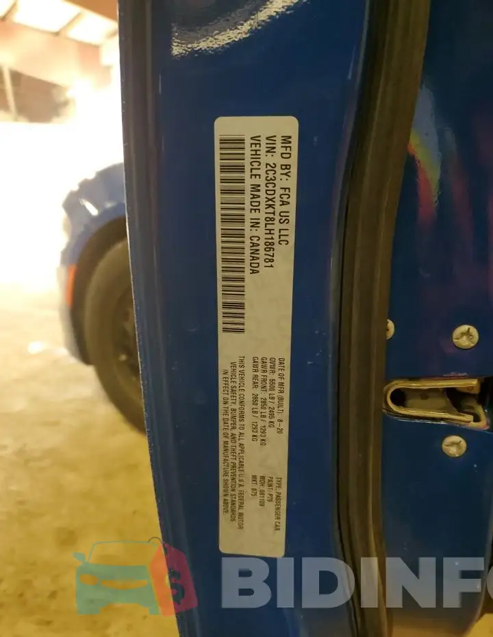 2C3CDXKT8LH186781 Photo# 12