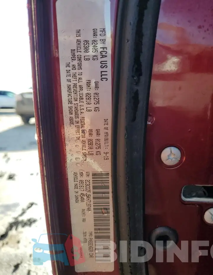2C3CDZFJ5KH719740 Photo# 12