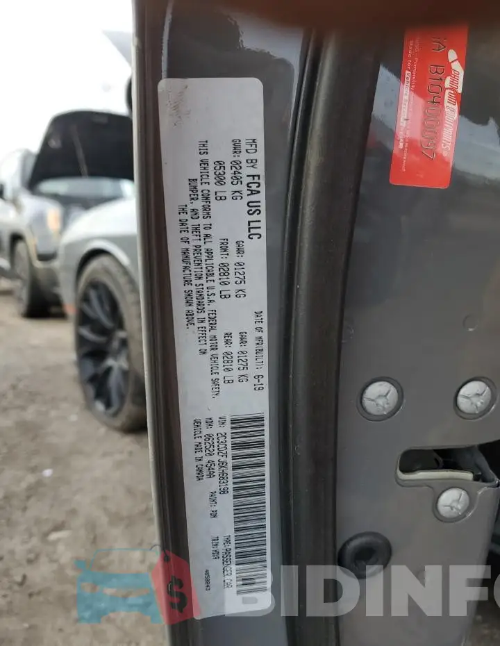 2C3CDZFJ6KH683198 Photo# 12