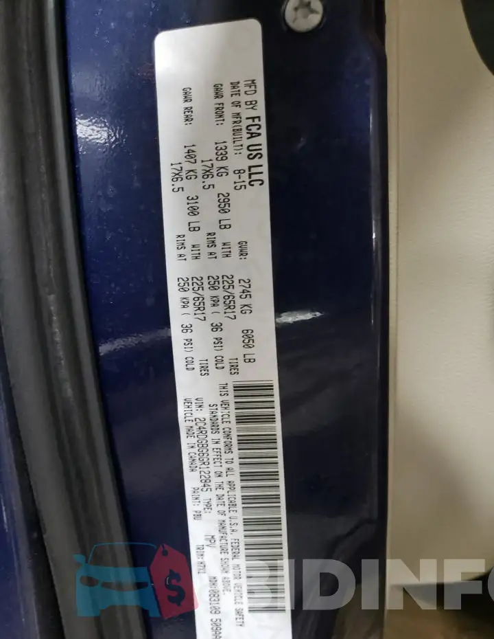 2C4RDGBG6GR122845 Photo# 12